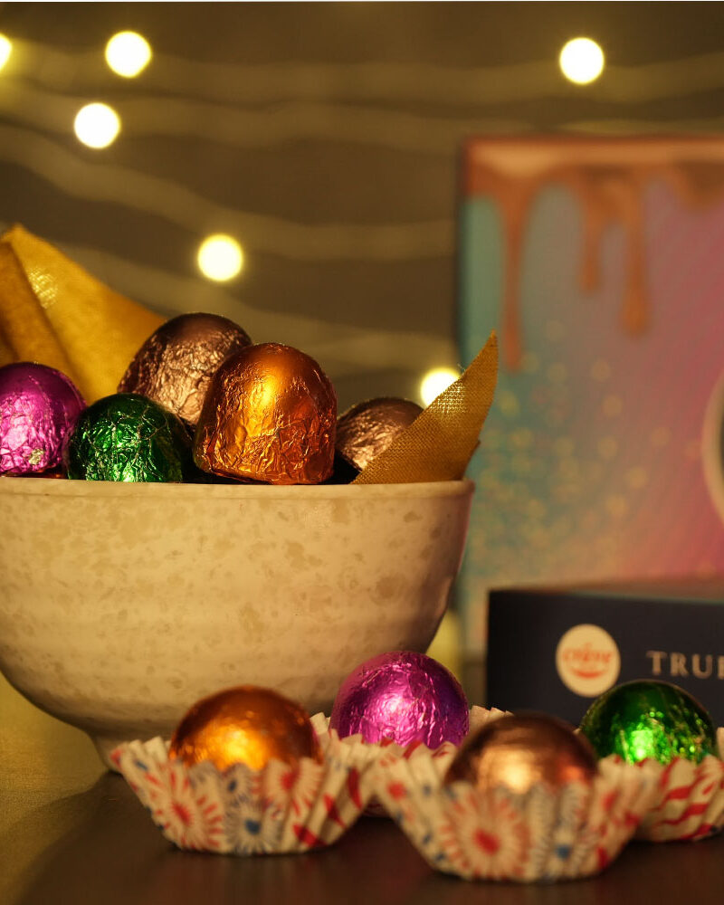 Center-filled Assorted Flavoured Truffles | 4-in-1 (Coffee, Paan, Orange, Rose) | 12PC/Box