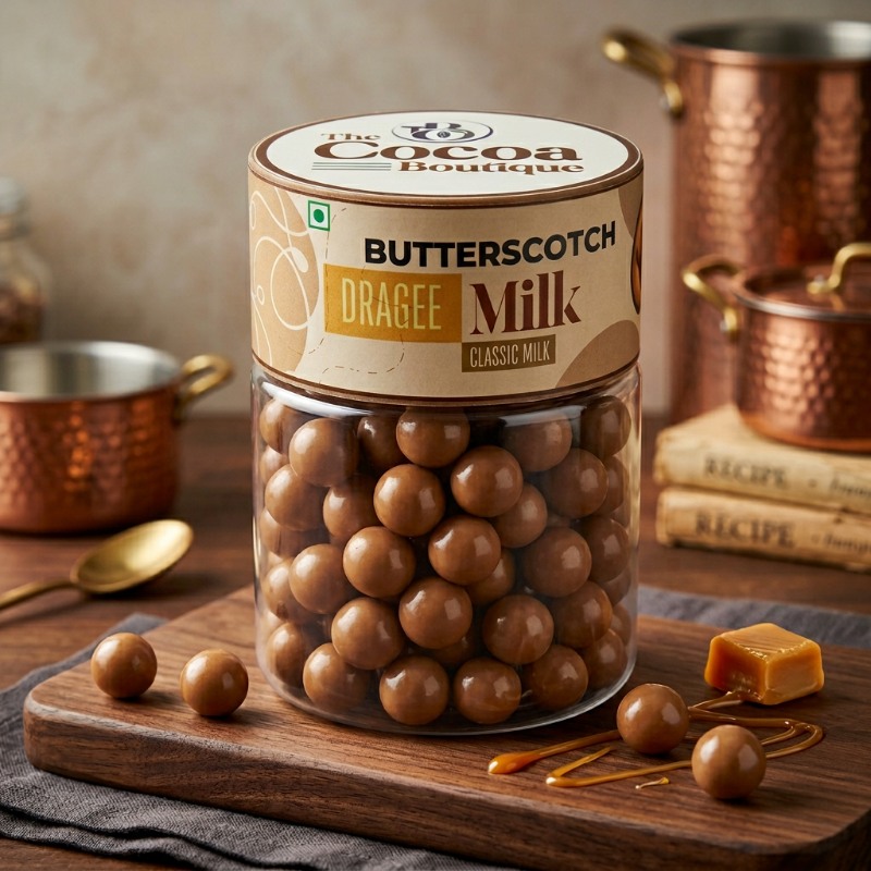 Butterscotch Dragée - Milk Choco | Classic Milk Choco Coated Nut Butterscotch | 120 gm